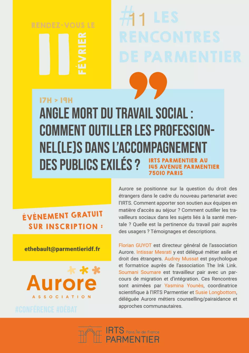 Les rencontres de Parmentier IRTS Parmentier publics exilés