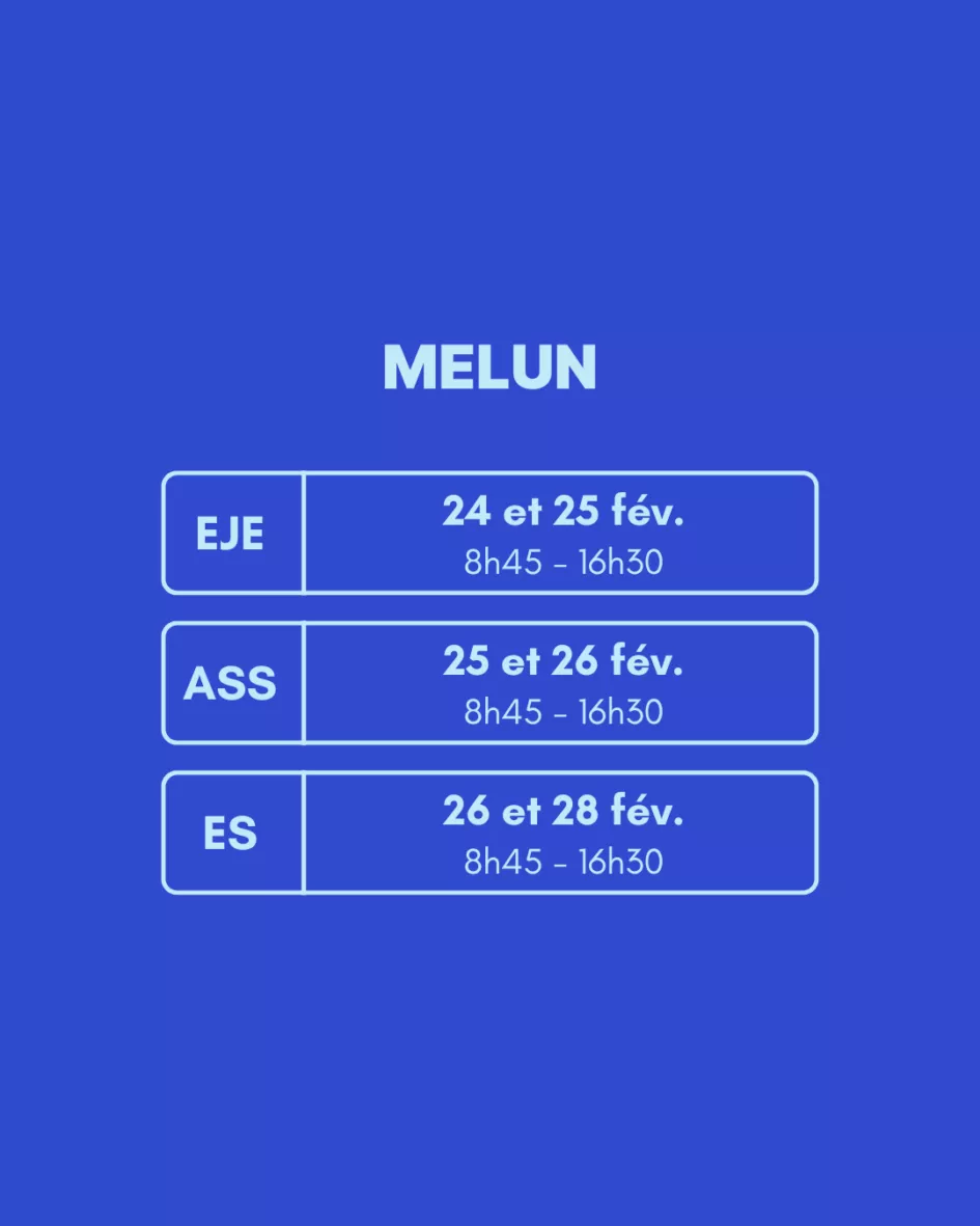 Calendrier Melun Parmentier